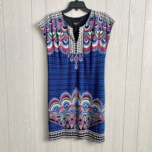 Laundry Shelli Segal Multicolor Short Sleeve Dress Size Small